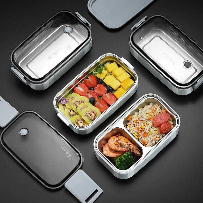 304 stainless steel lunch box for Adults Kids School Office - 实物图