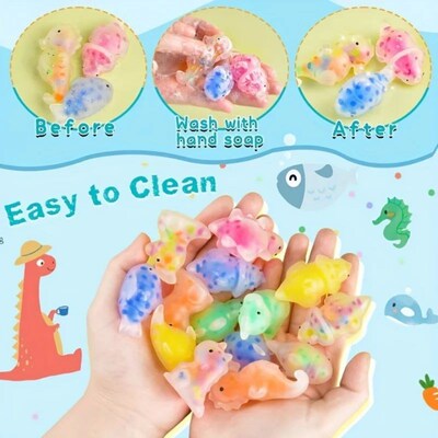 24pcs Cute Squeeze Mochi Toys With Water Beads Random Patter
