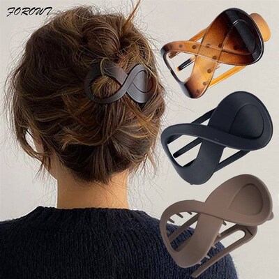 Women Large Hair Clamp Hair Clip Seamless Plastic Duckbill C