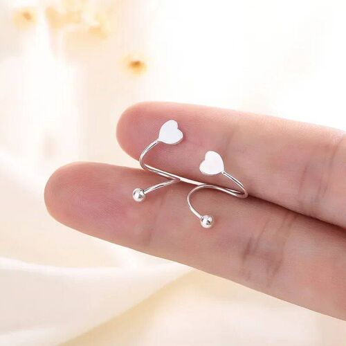 2pcs Stainless Steel Spiral Twisted Lip Ring Tongue Piercing