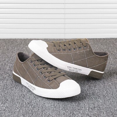 Hot Sale Cheap  Shoes for Men Green Plaid Flat Shoes Men Lac