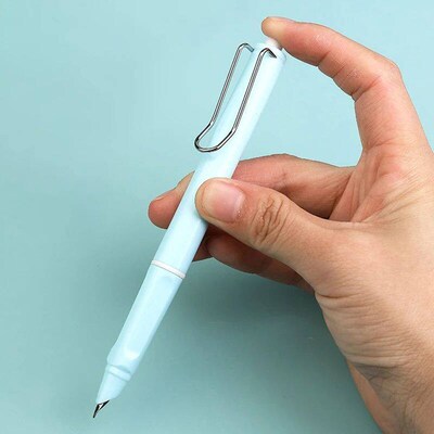 Press Metal Fountain Pen Retractable Extra Fine Nib 0.38mm I