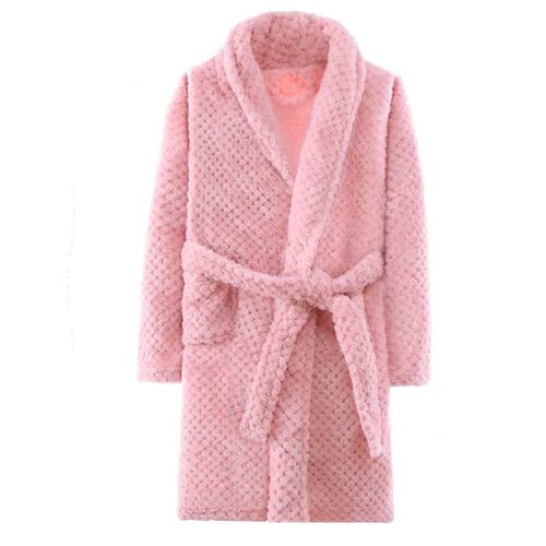 Kids Sleepwear Robe Autumn Winter Flannel Warm Bathrobe For
