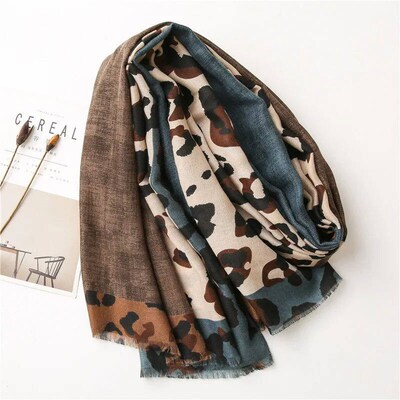 2023 spring and summer luxury brown ladies wild leopard scar