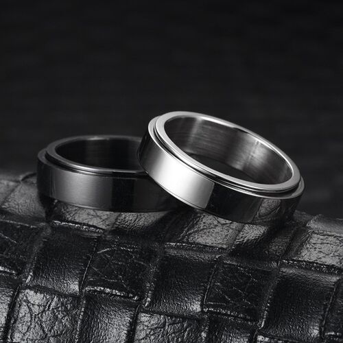 Anti Stress Anxiety Fidget Spinner Couple Rings For Lovers R