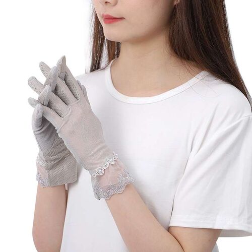 Womens Sunscreen Gloves Womens Summer Thin Riding Ice Silk
