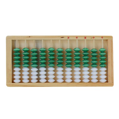 Crafted Chinese Traditional Calculator Abacus 11 Columns