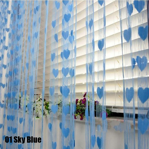 Colorful Romantic Love Pattern Line String Curtain Window Do