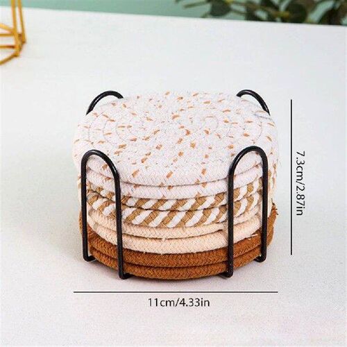 8Pcs Drink Coasters with Rack Absorbent Coasters Minimalist