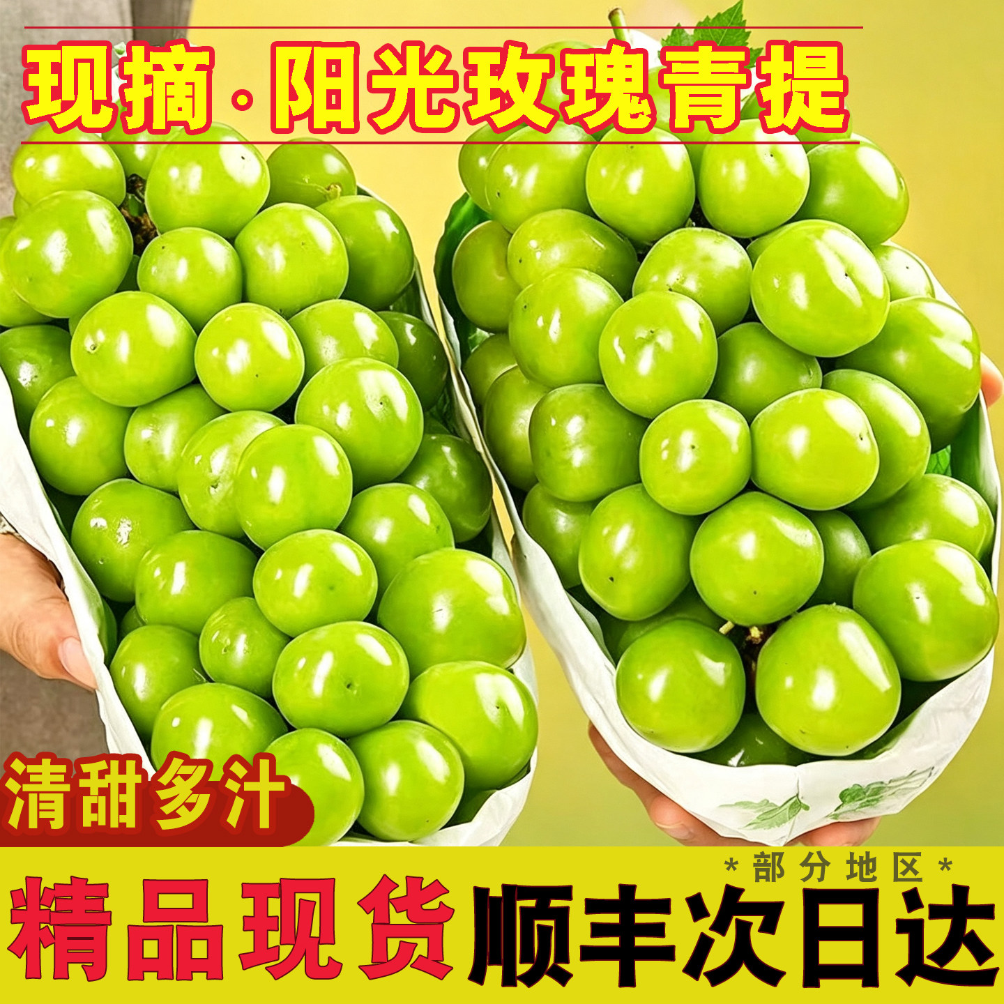 阳光玫瑰葡萄青提当季提子