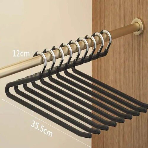 I KNOW Non-slip Colorful Metal PVC Coated Hanger White Black