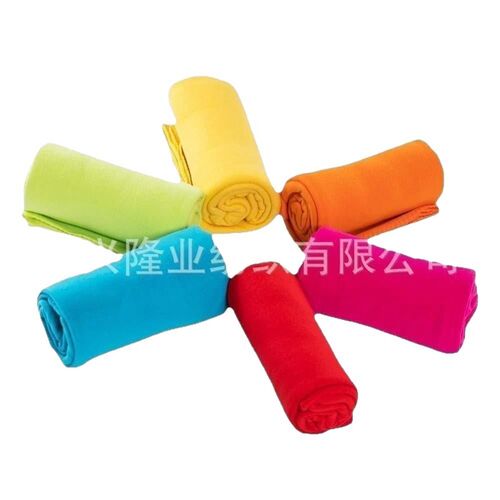 Solid color double-sided fleece blanket dyed brushed fabric