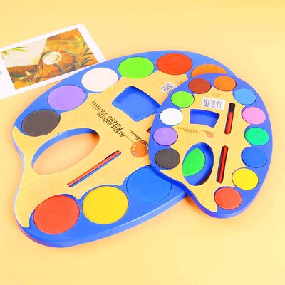 12 color Compact Powder Solid Paint Hand painted watercolor