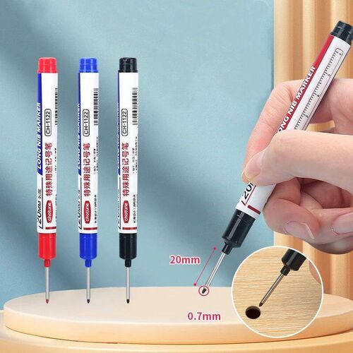 5Pcs/Set 20mm Deep Hole Long Nib Head Markers For Metal Perf