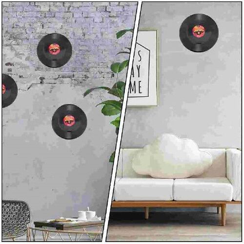 6 Pcs Decor Vinyl Record Decoration Wall Stickers Records