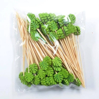 100pcs/set Hawaii Theme Fruit Sticks Flamingo Fruit