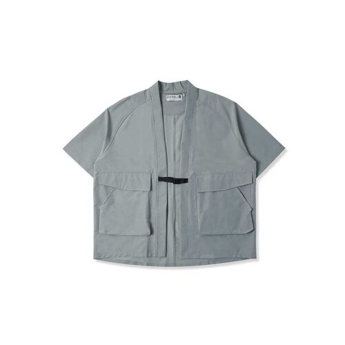 Mens Spring and Summer New Vintage Simple Double Pocket Sho