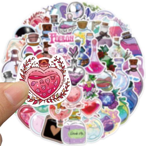 50 cartoon magic medicine bottles Graffiti stickers personal