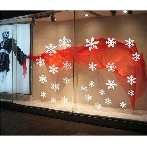 Window shop pasted 301 New Year Christmas decoration wall pa