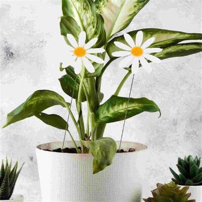 10pcs Garden Courtyard Decorations Pvc Simulated Daisy
