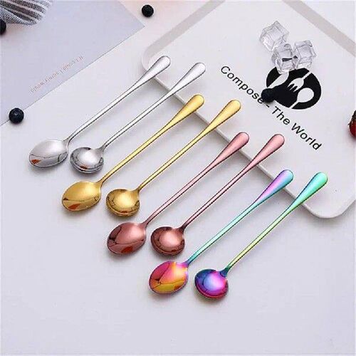 2/3/6PCS Stainless Steel Spoon One Piece Coffee Spoon