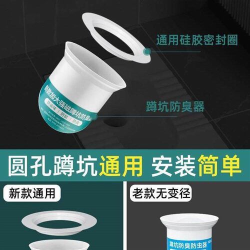 Anti-Odor Toilet Plug for Squat Toilets - Effectively Blocks