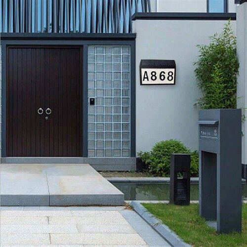 LED Address Sign Garden Door Lighting Solar Waterproof