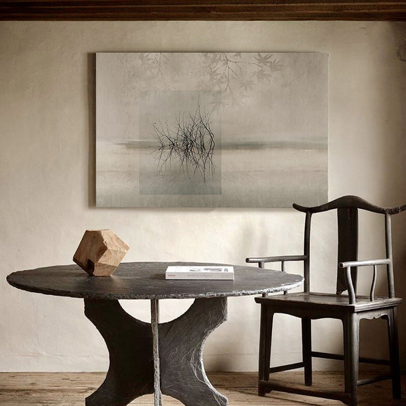 民宿卧室挂画侘寂风格客厅沙发背景墙装饰画无框餐厅风景床头横幅,家居饰品,现代装饰画,淘宝优惠券,粉丝福利购,淘宝优惠卷