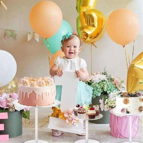 3Pcs Clear Acrylic Cake Stand For Dessert Table Round Cake