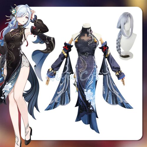 Frostflower Dew Shenhe Cosplay Costume Genshin Impact Adult