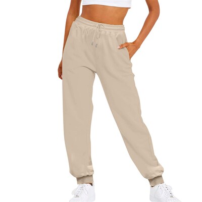 Womens Multi-color Plus Velvet Trousers Casual Jogging Spor