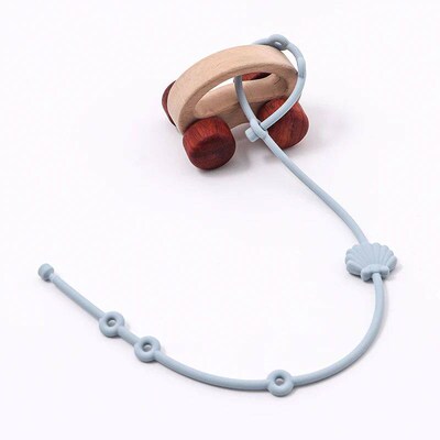 4 Pcs Toy Safety Straps Soft Silicone Teething Chain  Adjust