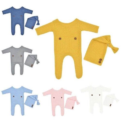 2 Pcs/Set Newborn Photography Props Baby Boy Girl Romper