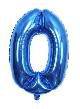32 inch Blue Number Foil Balloon Digital 0 to 9 Helium Ballo