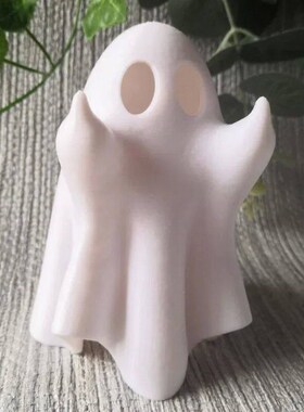 Halloween Lighted Middle Finger Ghost Figurine Illuminated M