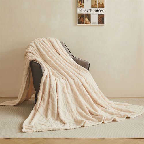 Thickened jacquard coral fleece blanket flannel