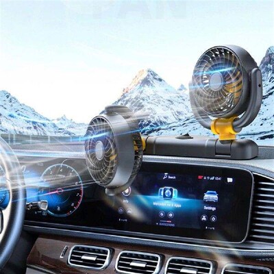 5V/12V/24V Auto Ventilation Fan Low Noise Dual Head Car
