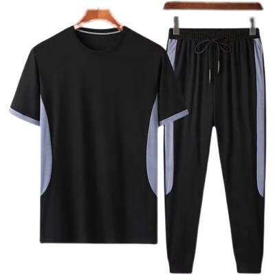 Mens Cool Two-piece Set Soft Sretch Thin Quick-drying rendy