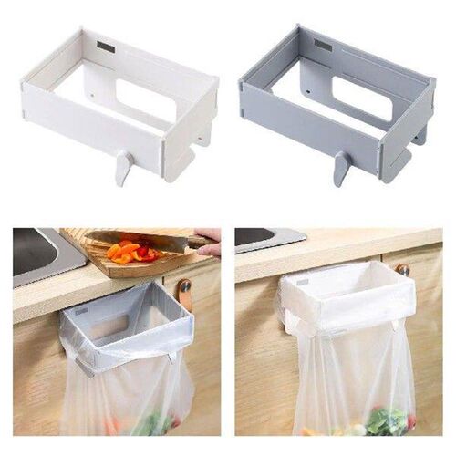 Foldable Trash Rack Kitchen Trash Organizer Wall Mounted