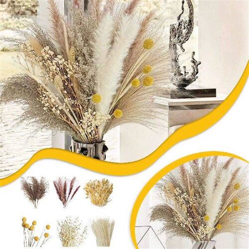 73pcs 43cm Artificial Pampas Grass Bouquet Ornament Holiday