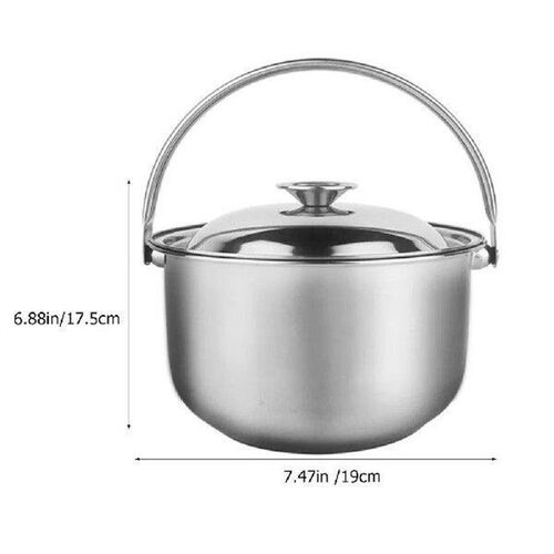Pot Soup Cooking Steel Stainless Stock Stew Bowls Mixing