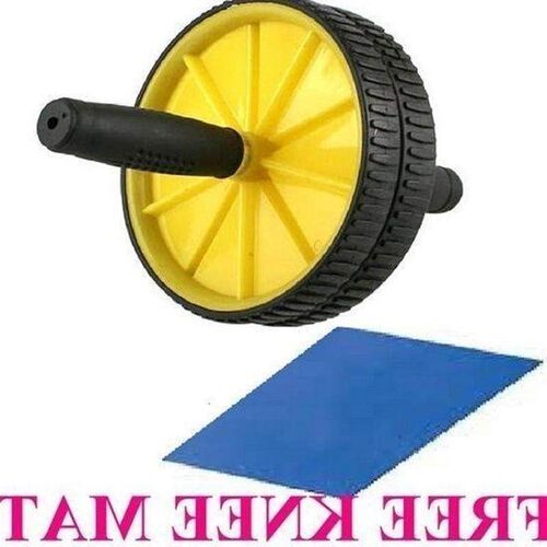 dual abs abdominal roller wheel exerciser workout body train