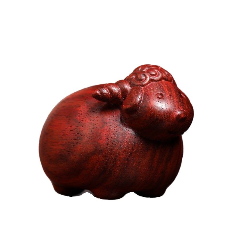 天然紫檀木雕小羊创意文玩手把件生肖羊可爱萌羊桌面工艺品摆件,家居饰品,装饰摆件,淘宝优惠券,粉丝福利购,淘宝优惠卷