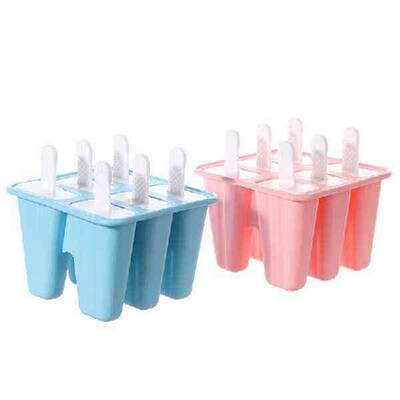 6 Cavity Food Grade Silicone Ice Cream Mold Popsicle