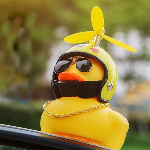 Cute Rubber Duck Toys Kids Toys Helmet Yellow Duck with Glue