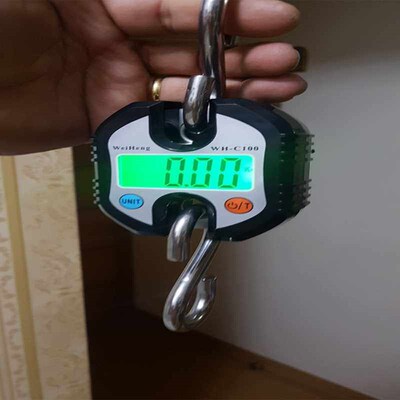 Mini 150kg Weight Crane Scale LCD Hook Hanging Scales with 2
