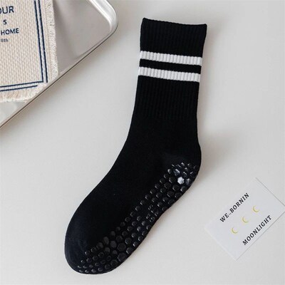 3pairs Yoga Anti-skid Yoga Socks Grips Mid-tube Bottom Breat