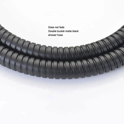 Black/Chrome Stainless Steel Flexible Shower Hose Bathroom A