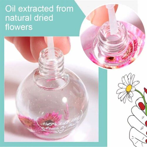1~10PCS Bottle 15ml Nail Cuticle Oil Dried Flowers Softener