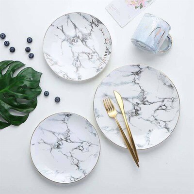 nordic steak plate marble plate home dish